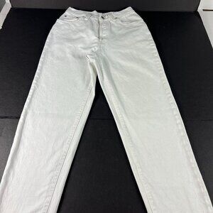VTG 90s Levi's Jeans Women's Juniors 9 Short 501 High Rise Straight White Denim